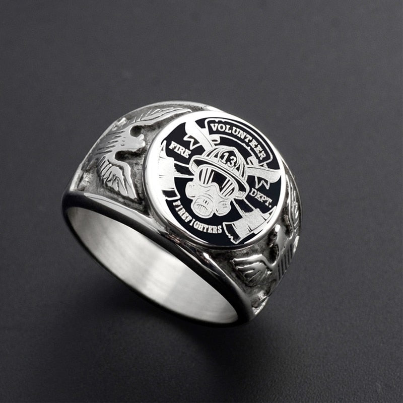 Stainless Steel USA US Air Force Military Rings