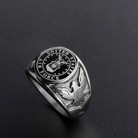Thumbnail for Stainless Steel USA US Air Force Military Rings