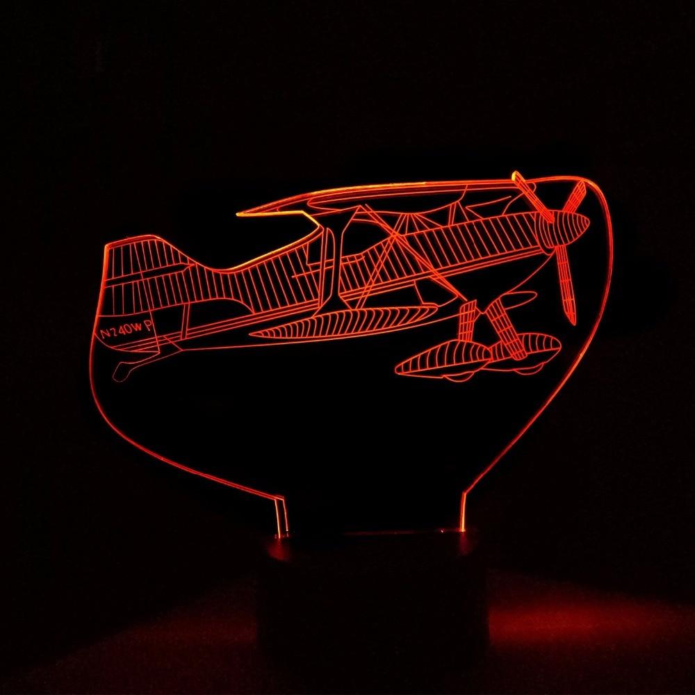 Amazing Show Aircraft Designed 3D Lamp Aviation Shop 