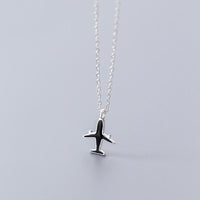 Thumbnail for Authentic 925 Sterling Silver Airplane Shape Necklace