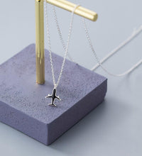 Thumbnail for Authentic 925 Sterling Silver Airplane Shape Necklace