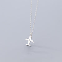 Thumbnail for Authentic 925 Sterling Silver Airplane Shape Necklace