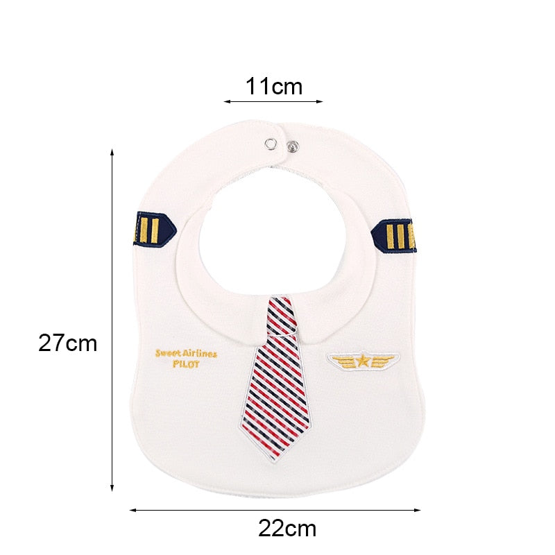 Cotton & Waterproof Pilot Uniform Designed Saliva & Feeding Towel