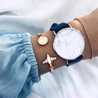 Thumbnail for 2 Pieces Golden Colour Airplane Bracelets