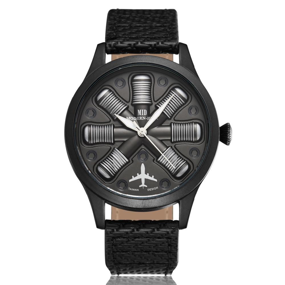 Aircraft Engine Shape Designed Aviator Watches – Aviation Shop