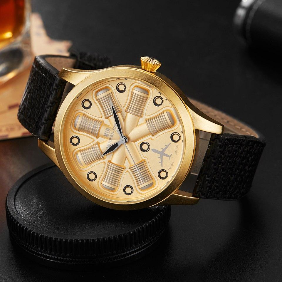 Aircraft Engine Shape Designed Aviator Watches – Aviation Shop