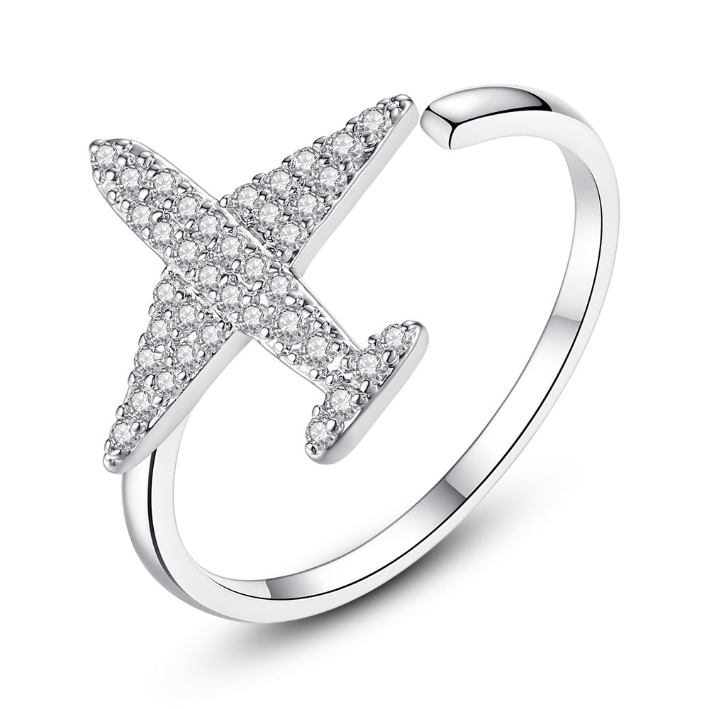 Super Quality Shinny Airplane Shape Ring (Adjustable)