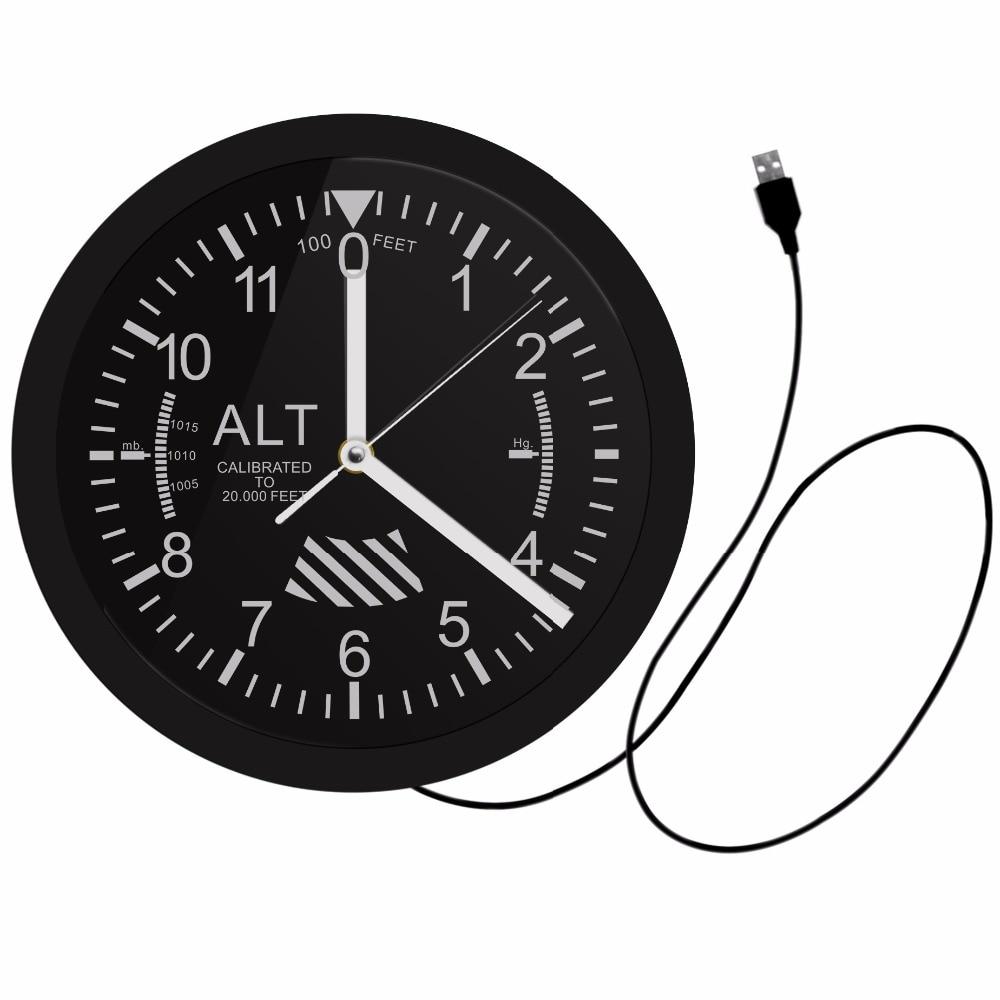 Super Altimeter Wall Clock with Led Feature Aviation Shop 