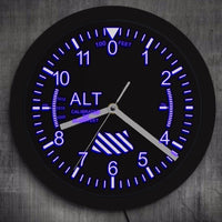Thumbnail for Super Altimeter Wall Clock with Led Feature aviation themed wall clock, premium wood and metal.
