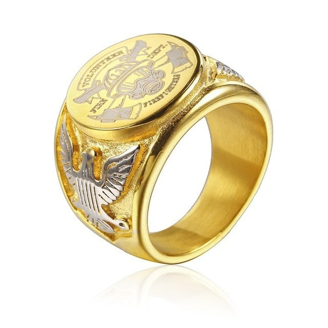 Gold Color USA US Air Force Military Rings