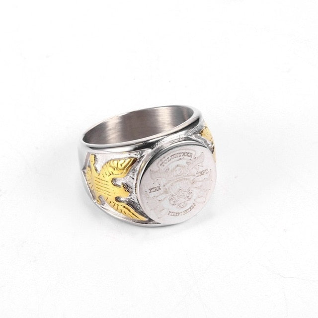 Silver-Gold Color USA US Air Force Military Rings