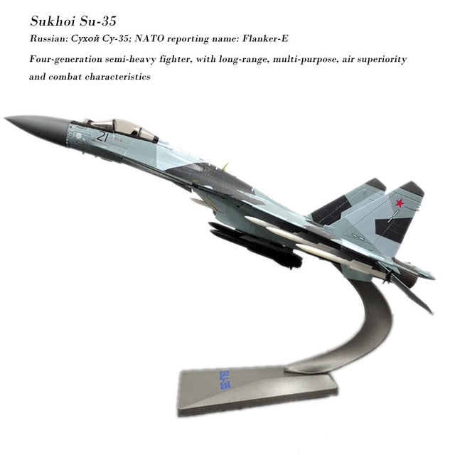 1/72 Scale Sukhoi Su-35 Flanker-E/Super Flanker Airplane Model