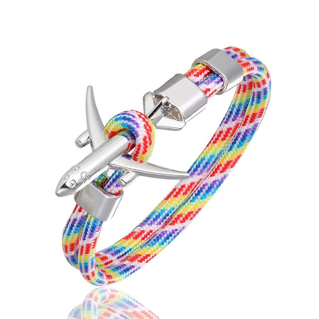 Super Quality Stylish Airplane Shape Bracelets (Mixed Colours)