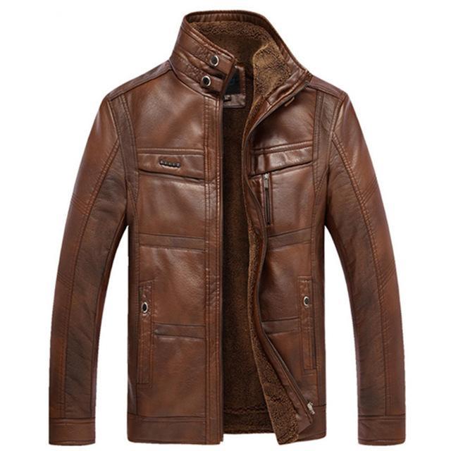 PU Leather Pilot Bomber Jackets