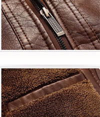 Thumbnail for PU Leather Pilot Bomber Jackets