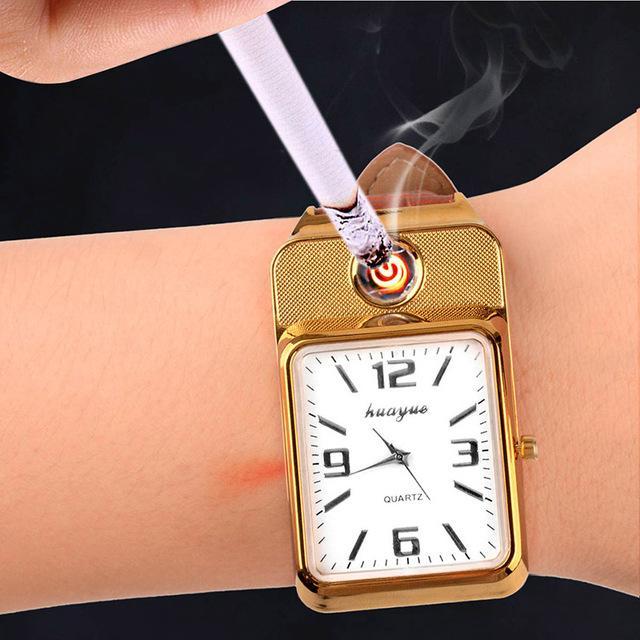 Rectangle Shaped Watches with Lighter Feature