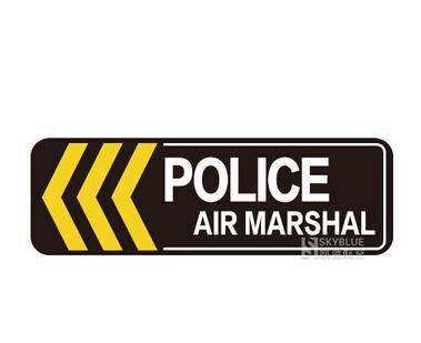 Reflective Pilot Car Follow Me & Police Air Marshal & Air Hostess Stickers