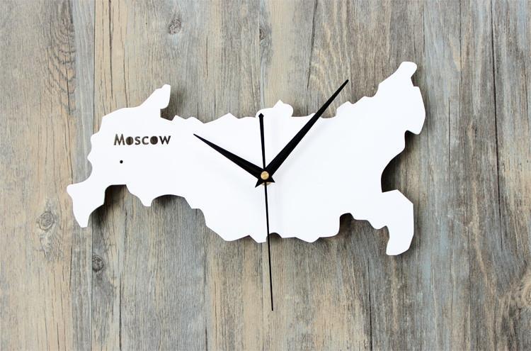 Russia Map Wall Clock - view 2