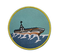 Thumbnail for Fighter Pilot (ship) aviation design patch in embroidered fabric.