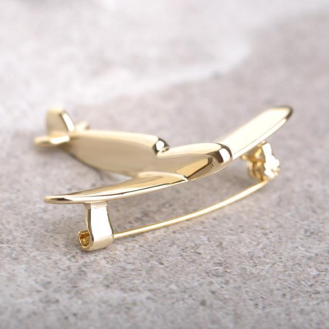 Simple Designed Airplane Shape Brooches