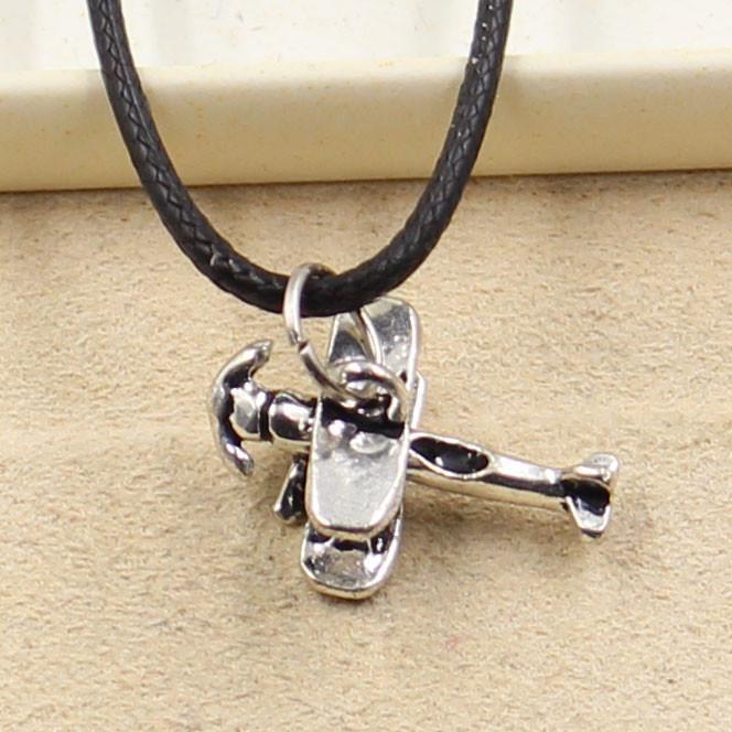 Single Engine Airplane Shaped Necklace