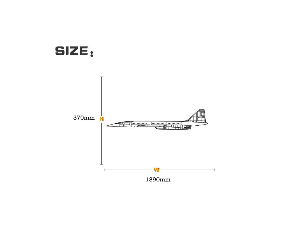 Very Detailed Supersonic Aircraft Designed Wall Sticker Aviation Shop 