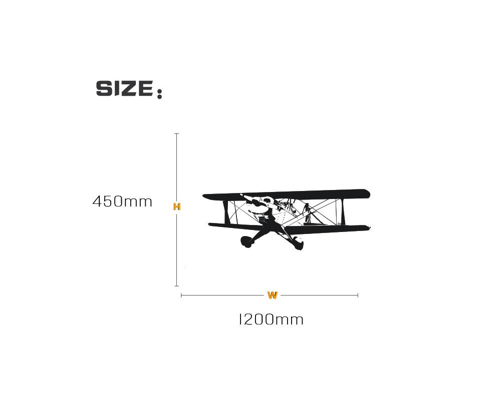 Double Decker Show Aircraft Designed Wall Sticker Aviation Shop 