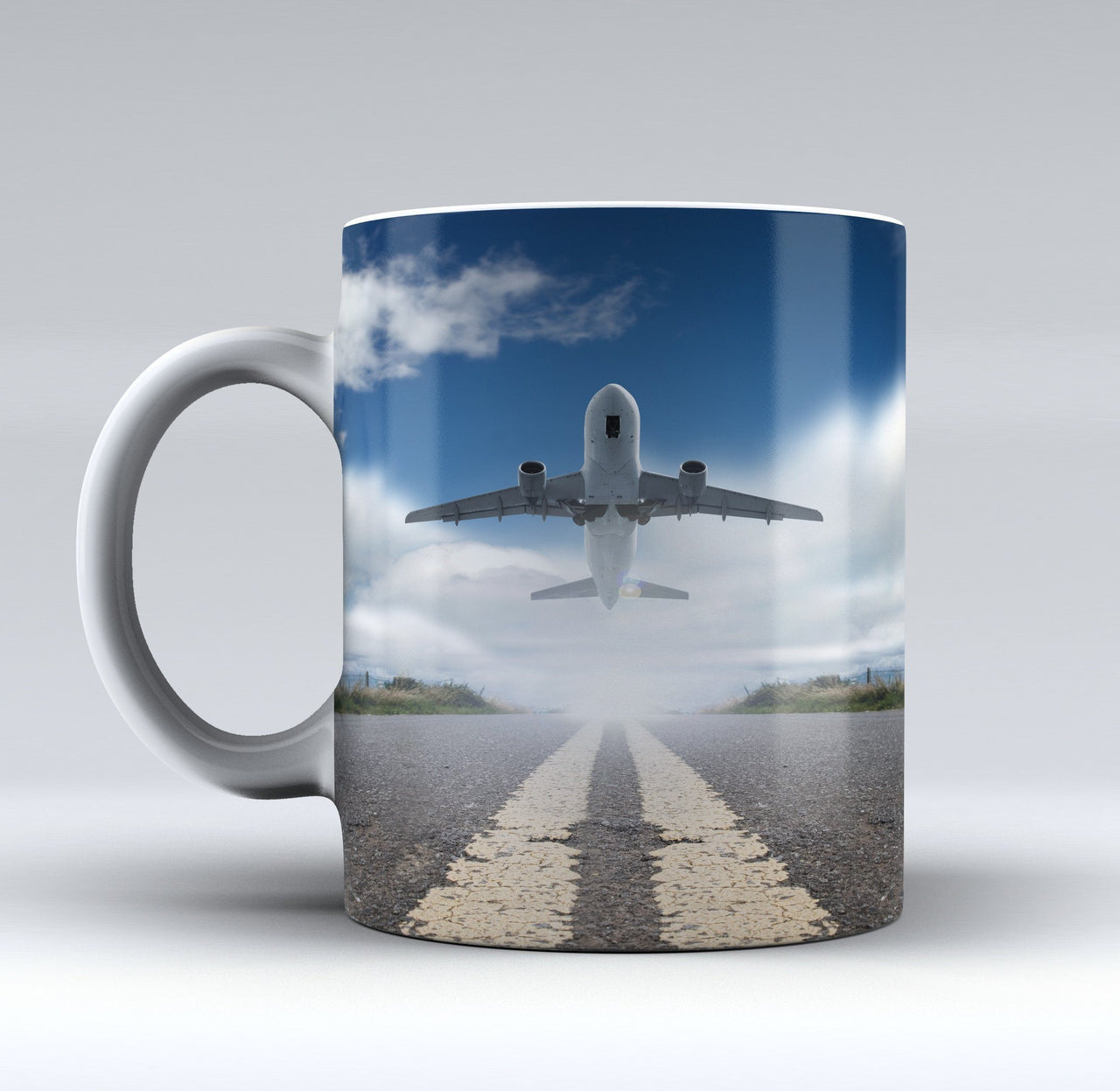 Taking Off Aircraft Printed Mugs