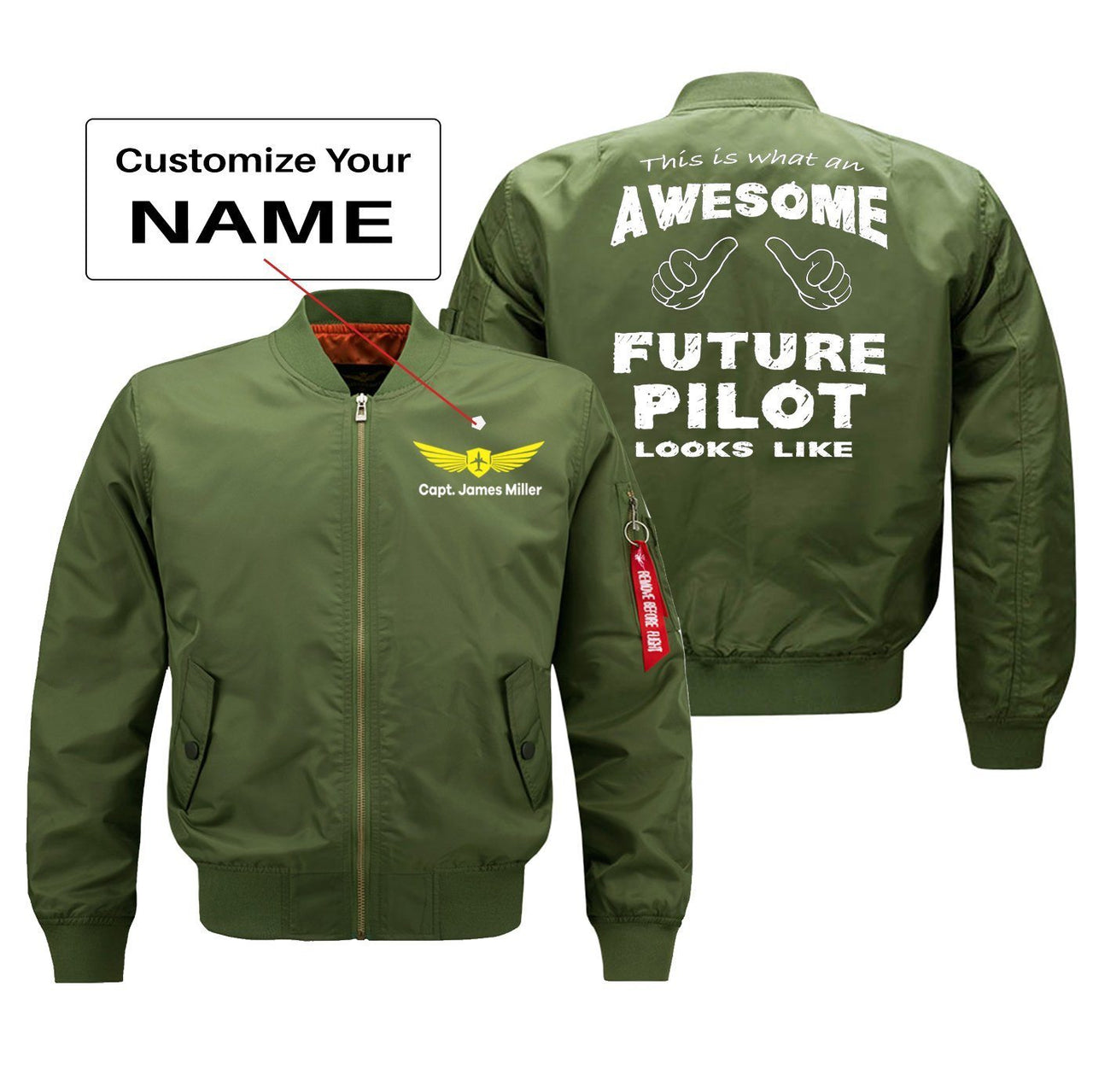 This is What an Awesome Future Pilot Looks Like Pilot Jackets (Customizable)