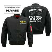 Thumbnail for This is What an Awesome Future Pilot Looks Like Pilot Jackets (Customizable)
