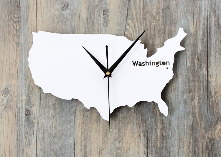 USA Map Designed Wall Clocks