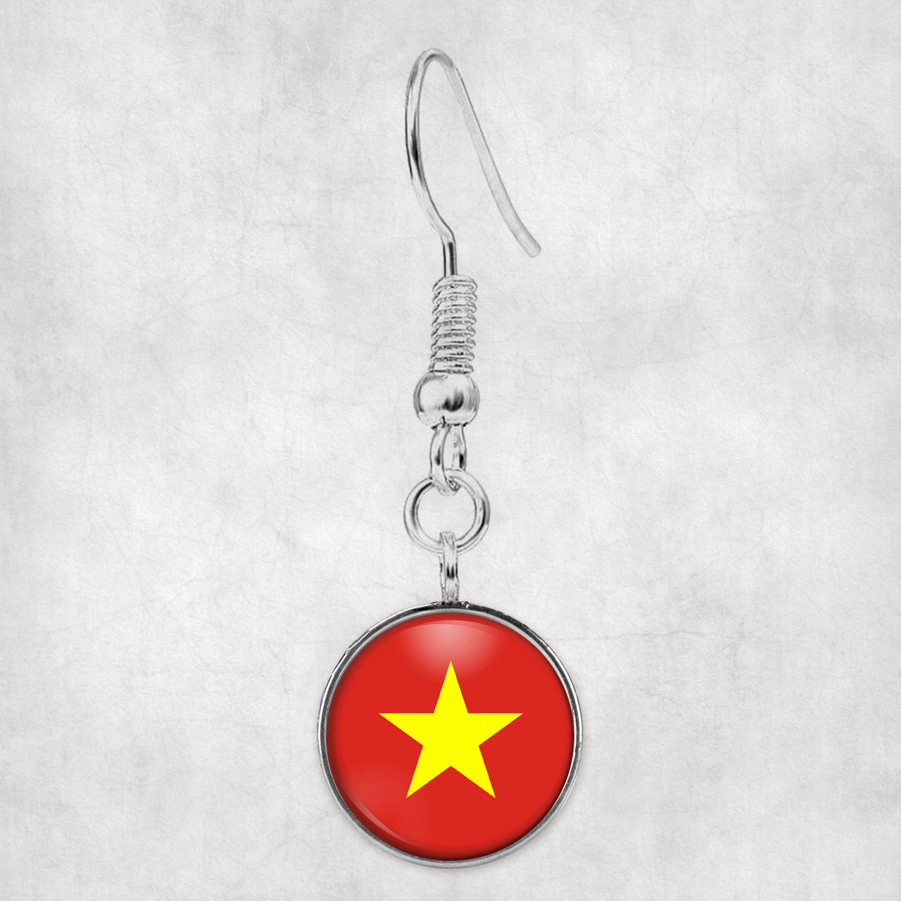 vietnam Flag Designed Earrings