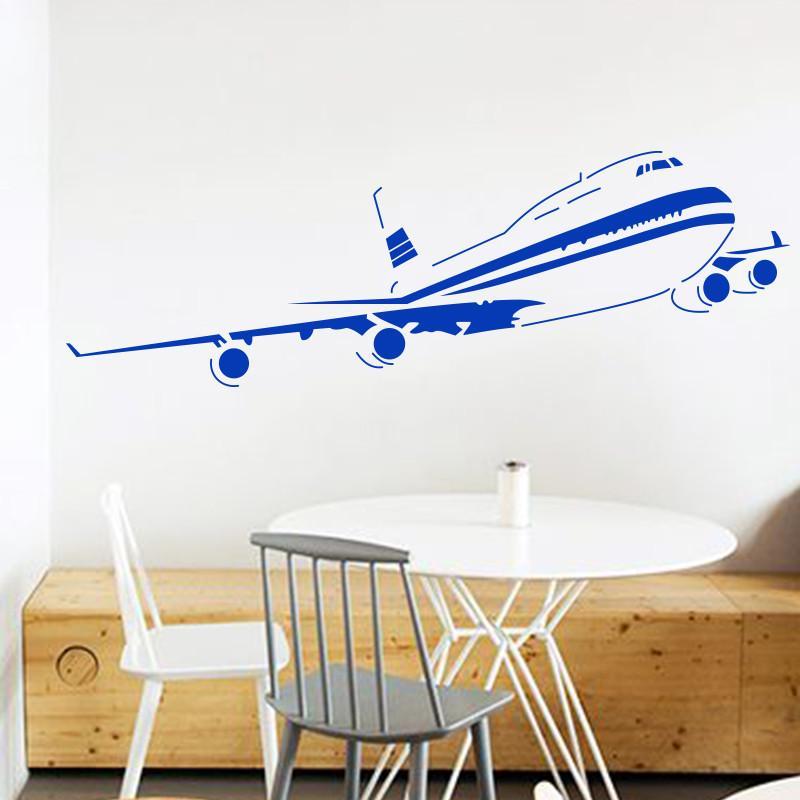 Vintage Style Boeing 747-400 Designed Wall Stickers