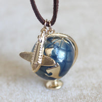 Thumbnail for World & Airplane Necklace