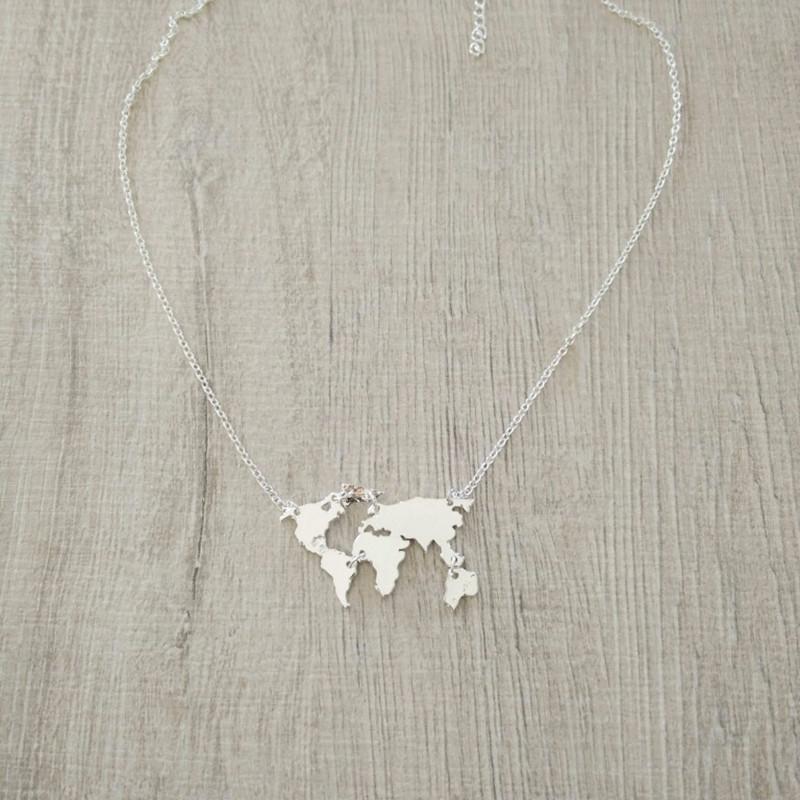 World Map Necklace - view 2