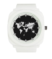 Thumbnail for World Map Designed Rubber Strap Watches