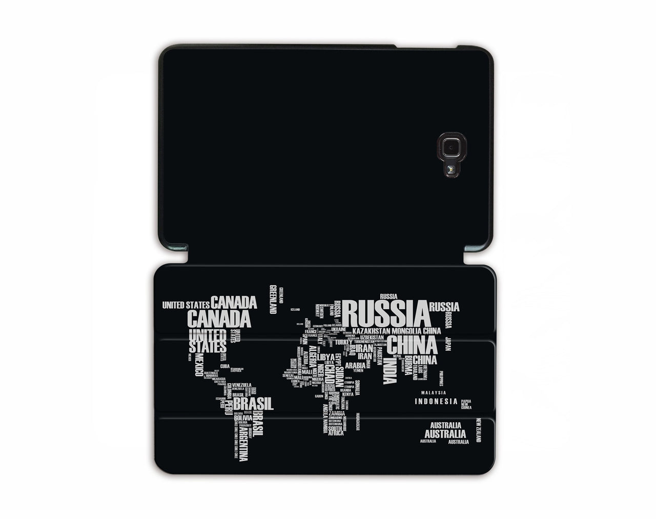 World Map (Text) Designed Samsung Cases